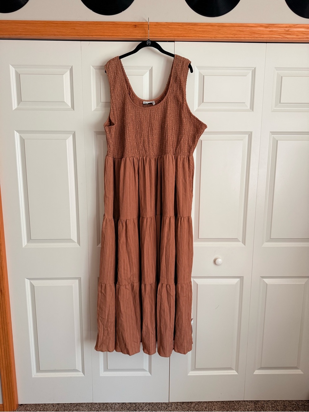 ASOS Tiered Maxi Dress in Rust